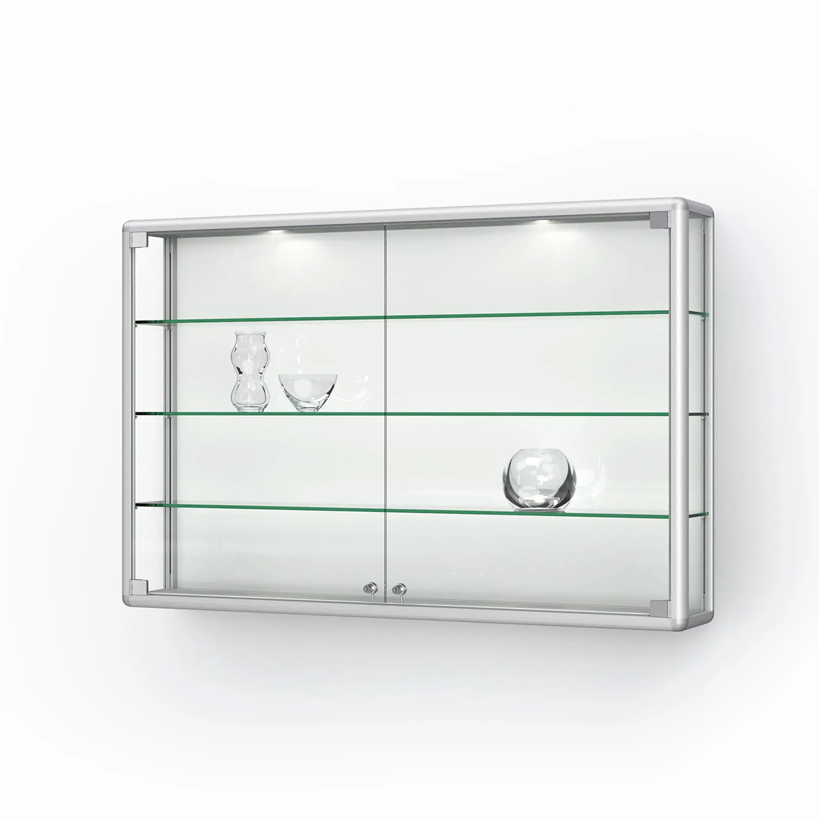 Wandvitrine mit Drehtüren - 1520 mm