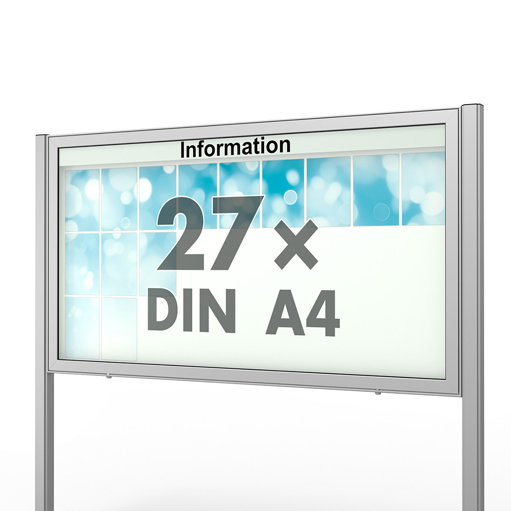 aussen-schaukasten-planus-65e-h-27xa4-mit-standbeinen-vitrinen.de 27 x DIN A4 Schaukasten Planus - mit Standbeinen